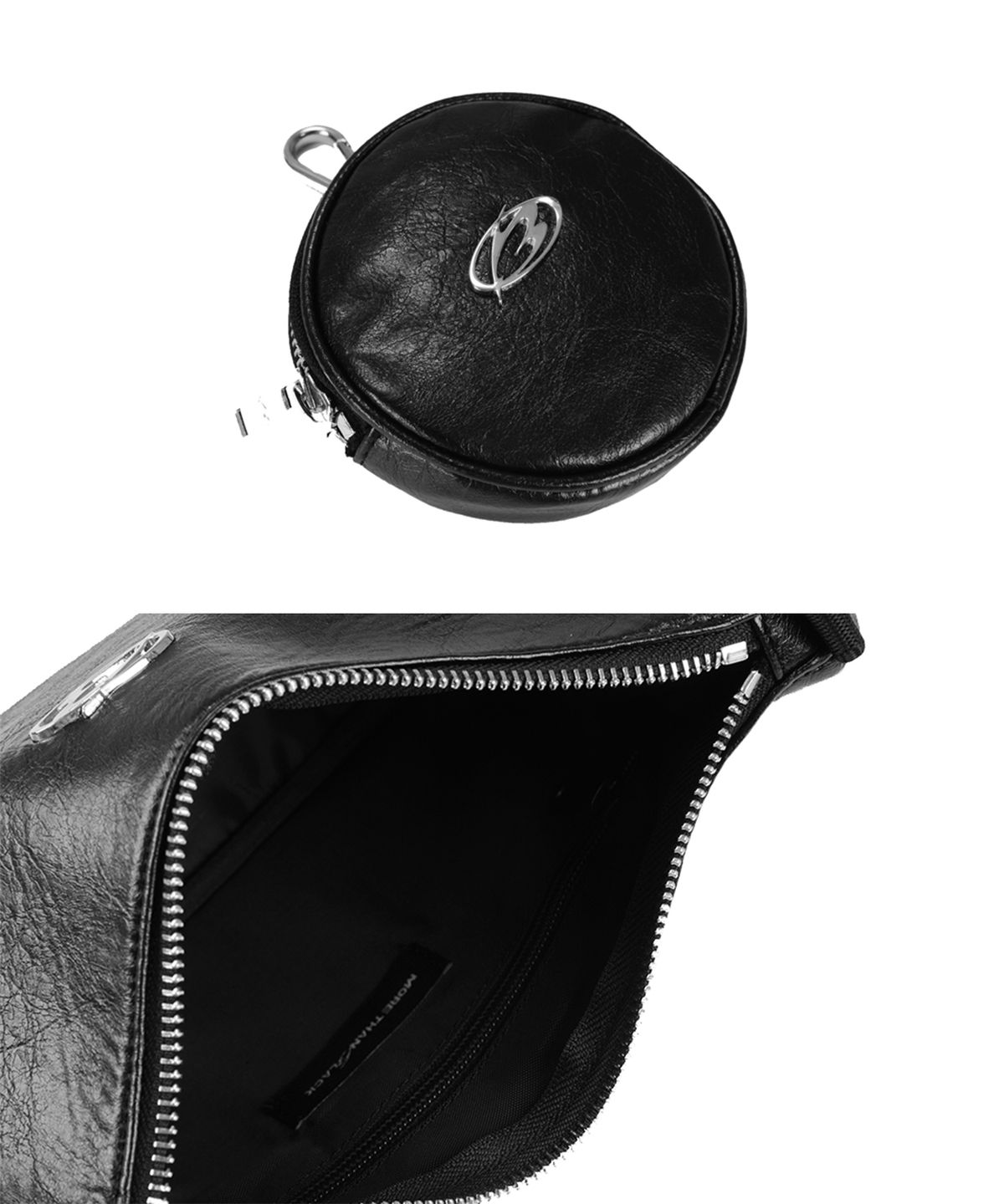 모어댄블랙(MORE THAN BLACK) LEATHER HOBO BAG