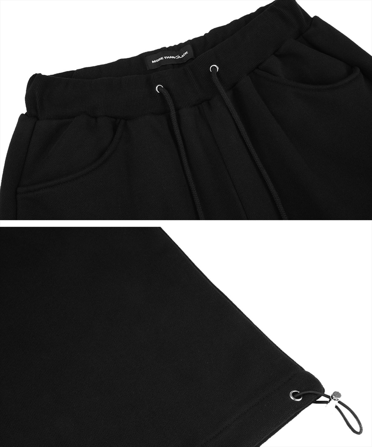 모어댄블랙(MORE THAN BLACK) LOGO CARGO SWEAT PANTS