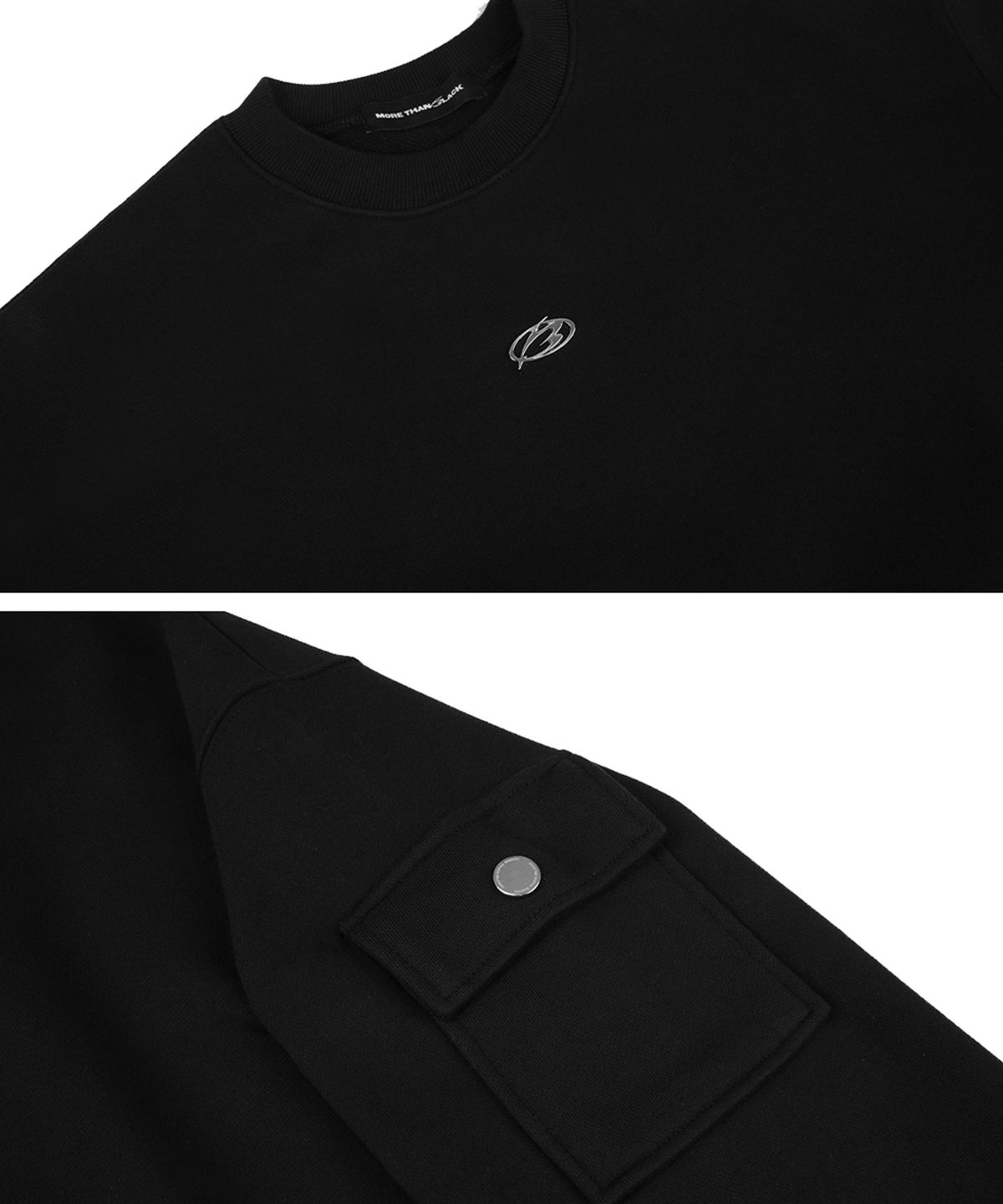 모어댄블랙(MORE THAN BLACK) LOGO CARGO SWEAT SHIRT