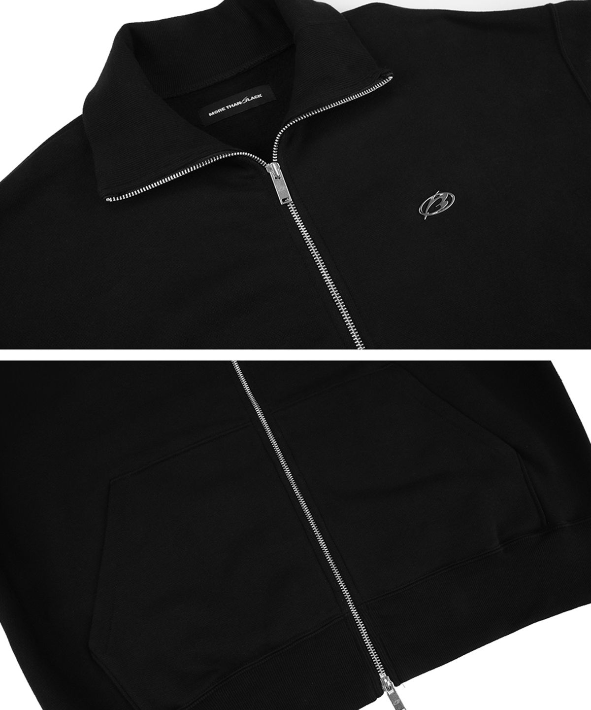모어댄블랙(MORE THAN BLACK) LOGO POLA SWEAT JACKET