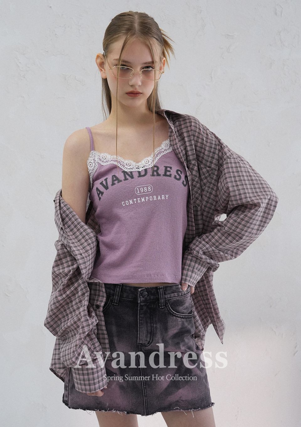 MUSINSA公式 | AVANDRESS Vintage Lace Sleeveless BLACK
