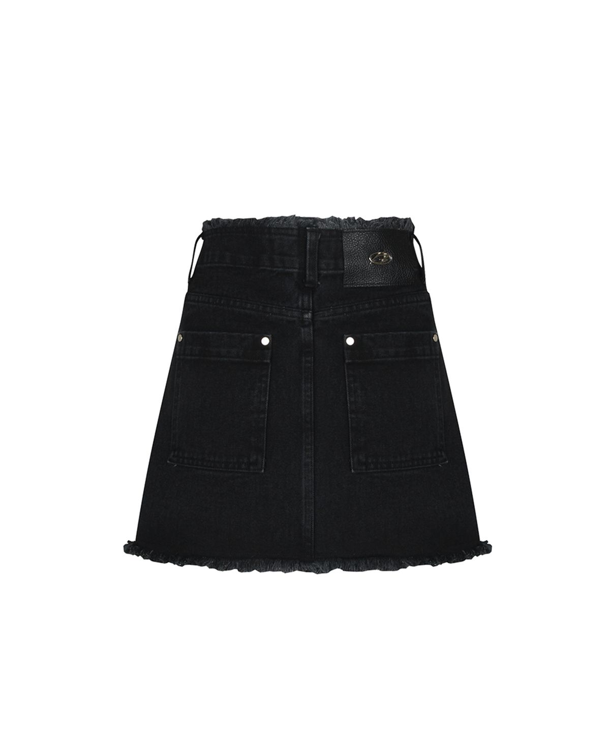 모어댄블랙(MORE THAN BLACK) CUT OFF DENIM SKIRT