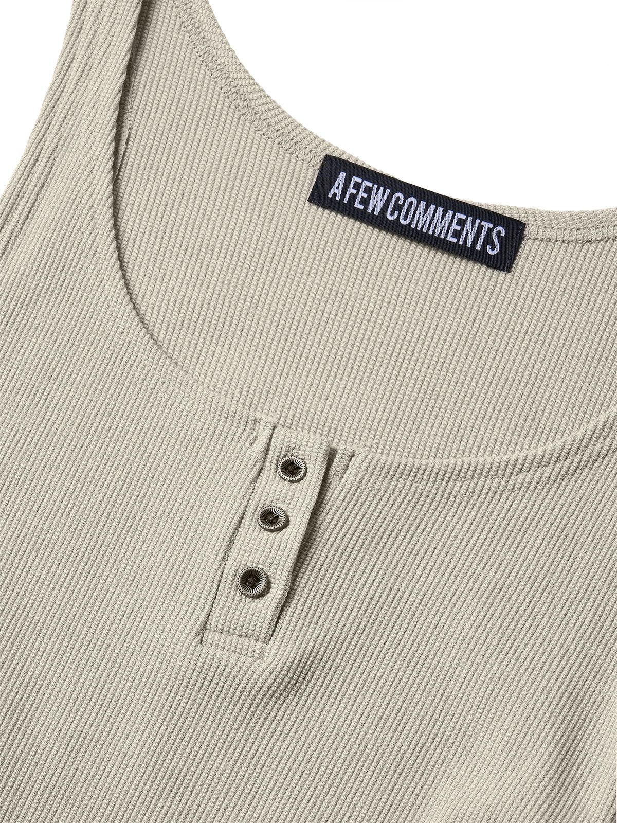 어퓨커멘츠(A FEW COMMENTS) 와플 셔링  탱크탑 BEIGE
