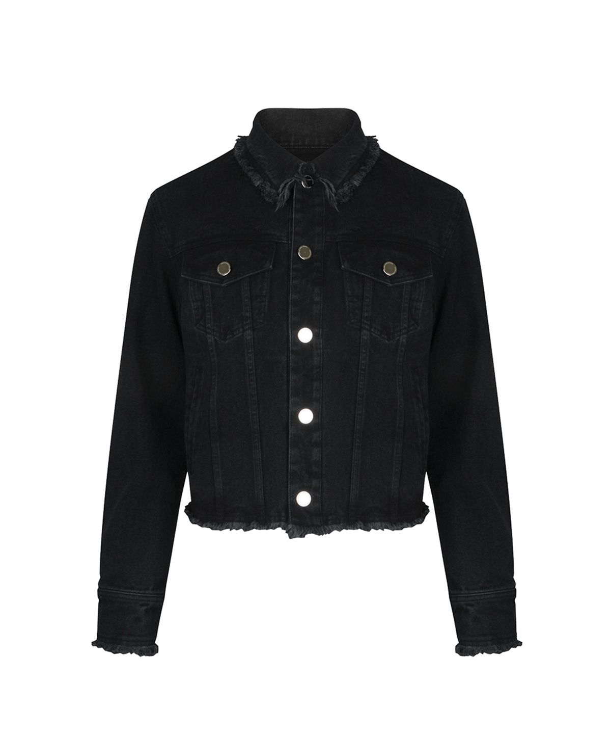 모어댄블랙(MORE THAN BLACK) CUT OFF DENIM JACKET
