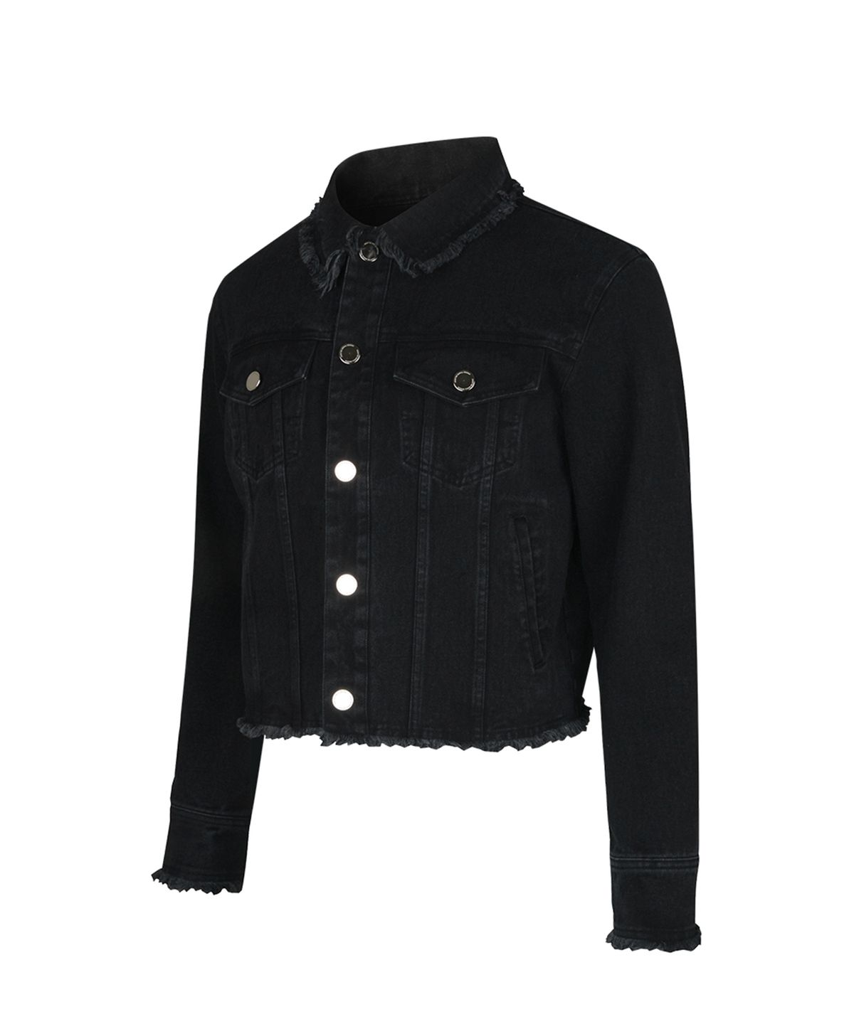 모어댄블랙(MORE THAN BLACK) CUT OFF DENIM JACKET