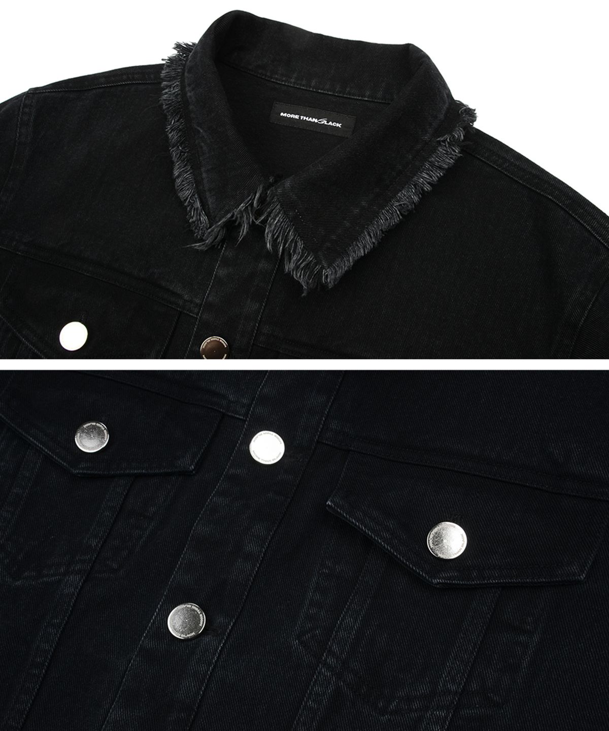 모어댄블랙(MORE THAN BLACK) CUT OFF DENIM JACKET
