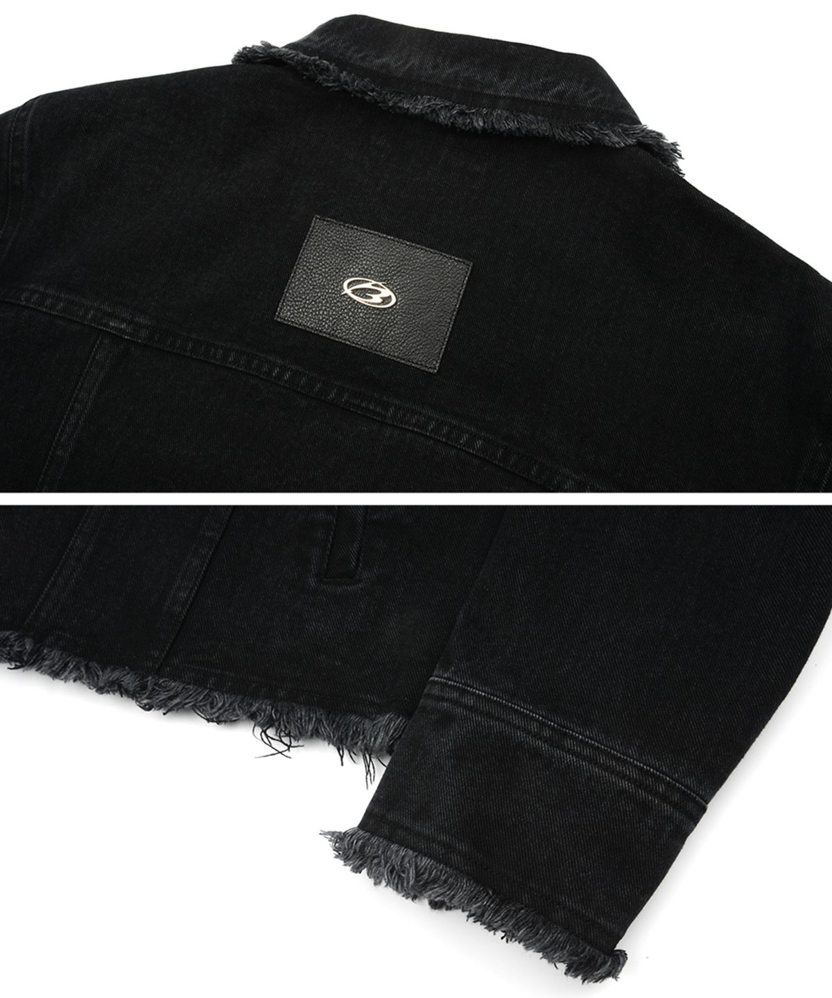 모어댄블랙(MORE THAN BLACK) CUT OFF DENIM JACKET