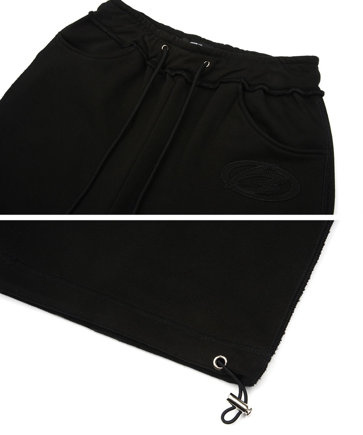 모어댄블랙(MORE THAN BLACK) CUT OFF SWEAT PANTS
