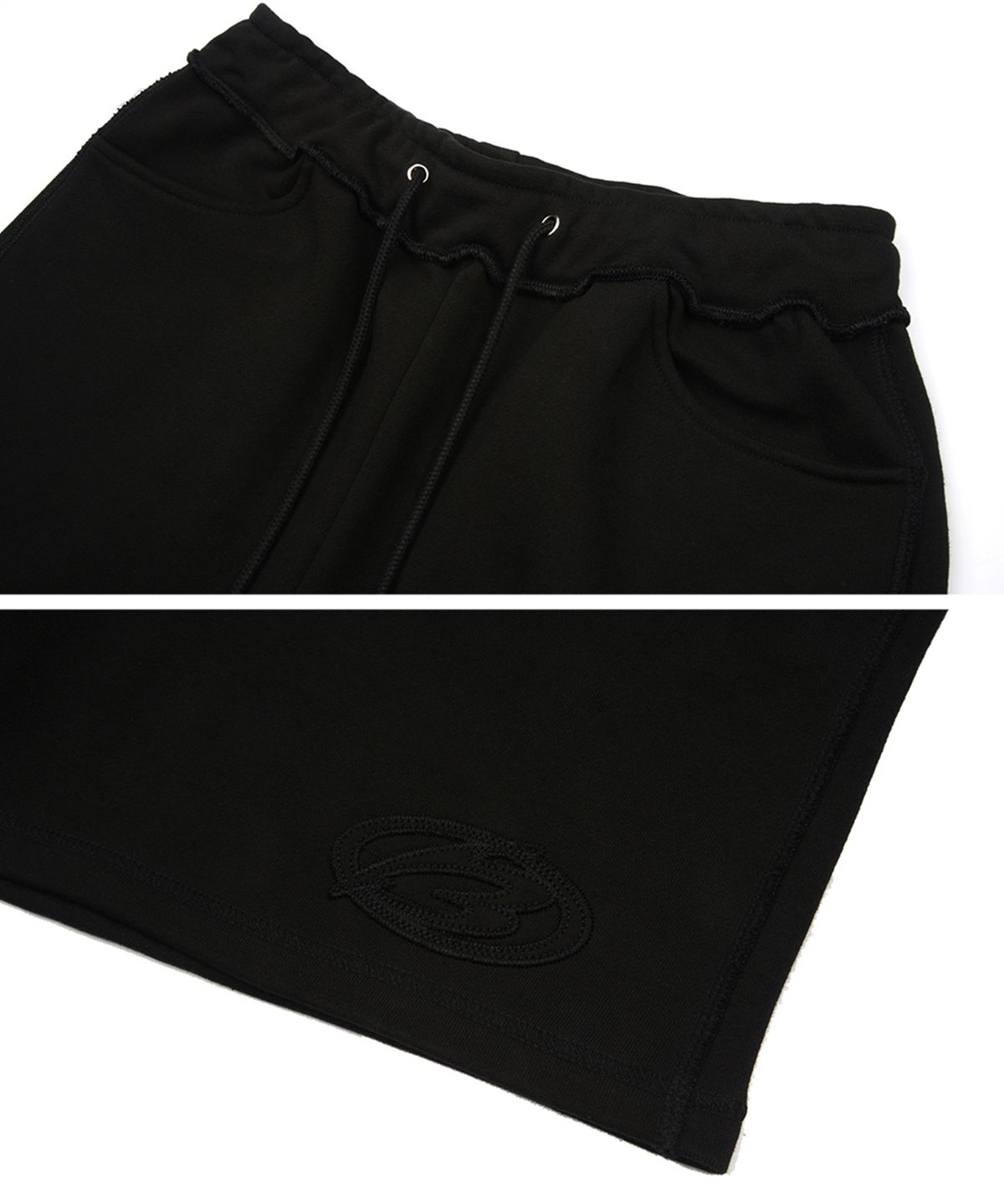 모어댄블랙(MORE THAN BLACK) CUT OFF SWEAT SHORTS