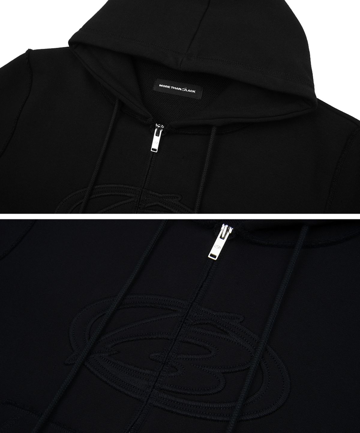 모어댄블랙(MORE THAN BLACK) CUT OFF HOOD JACKET