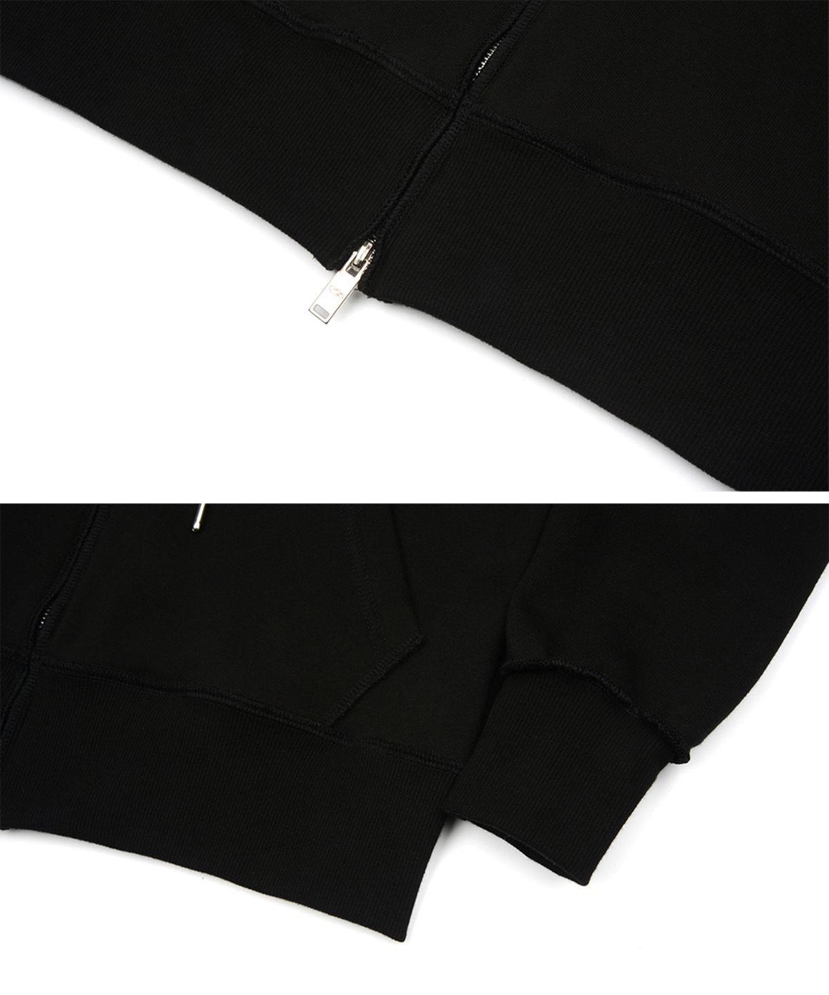 모어댄블랙(MORE THAN BLACK) CUT OFF HOOD JACKET