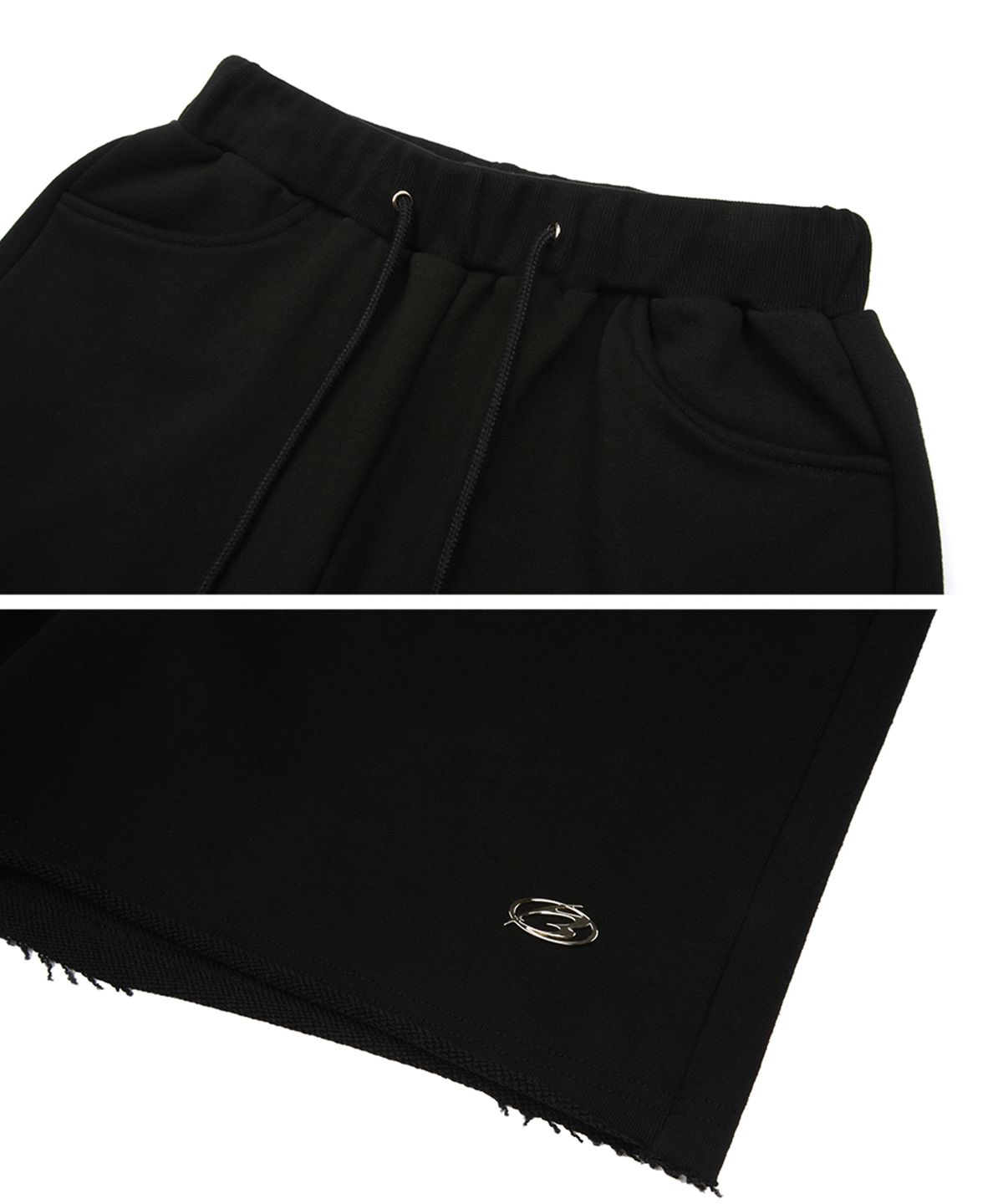 모어댄블랙(MORE THAN BLACK) LOGO SWEAT SHORTS