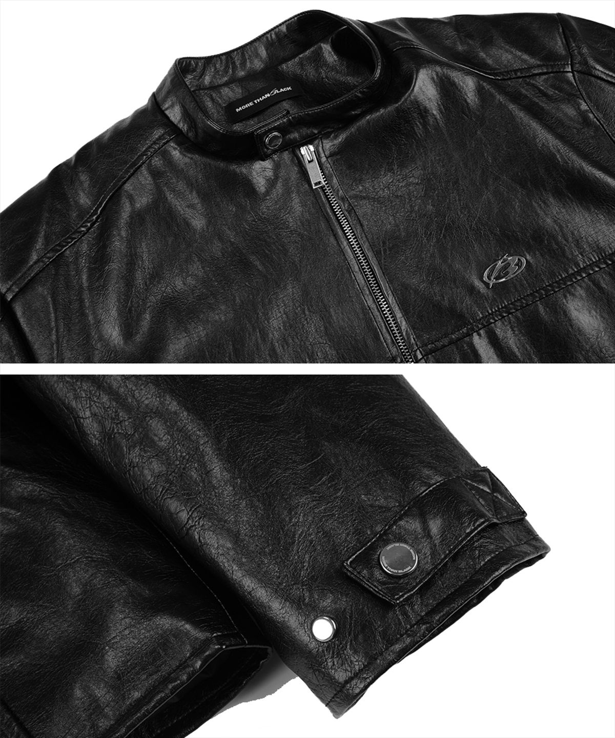 모어댄블랙(MORE THAN BLACK) LEATEHR BIKER JACKET