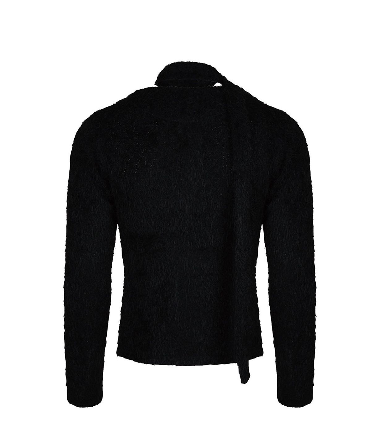 모어댄블랙(MORE THAN BLACK) LOGO FUR CARDIGAN