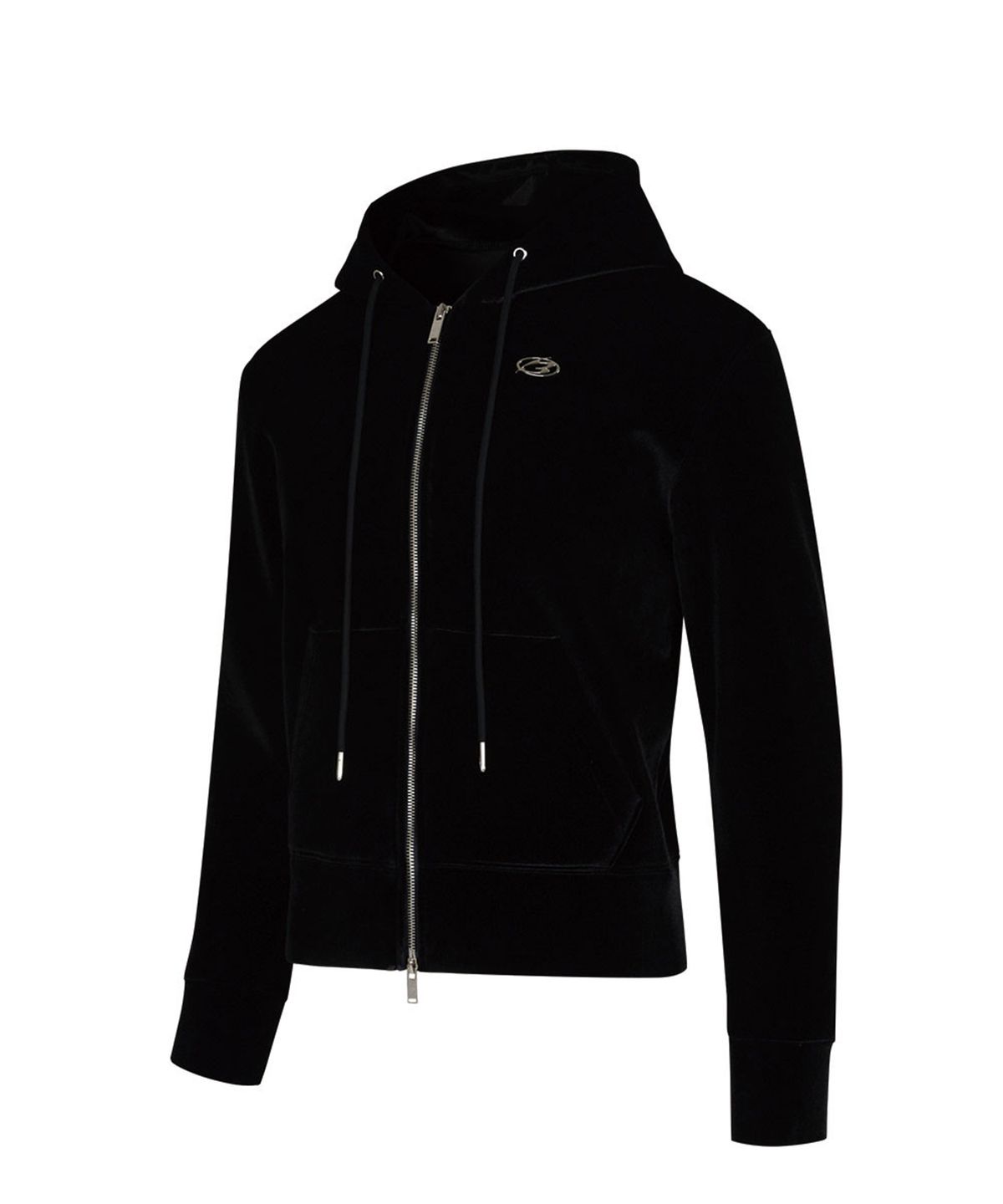 모어댄블랙(MORE THAN BLACK) LOGO HOOD VELVET JACKET