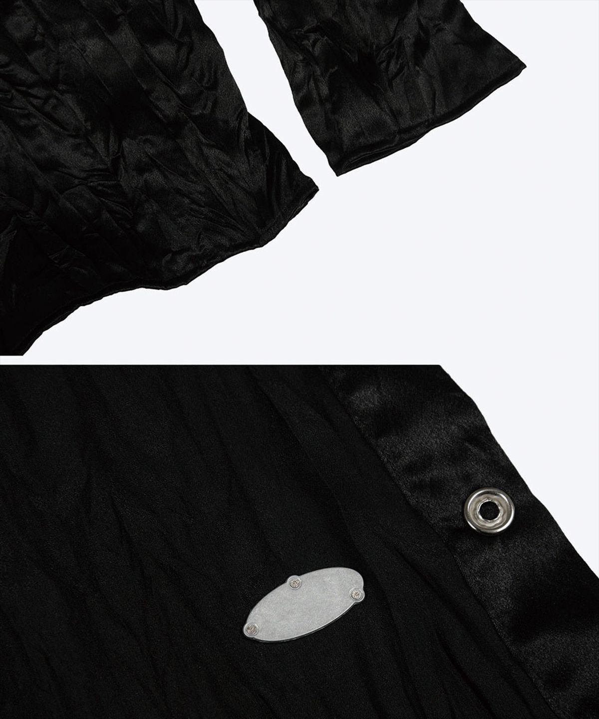 모어댄블랙(MORE THAN BLACK) LOGO WRINKLE SHIRT