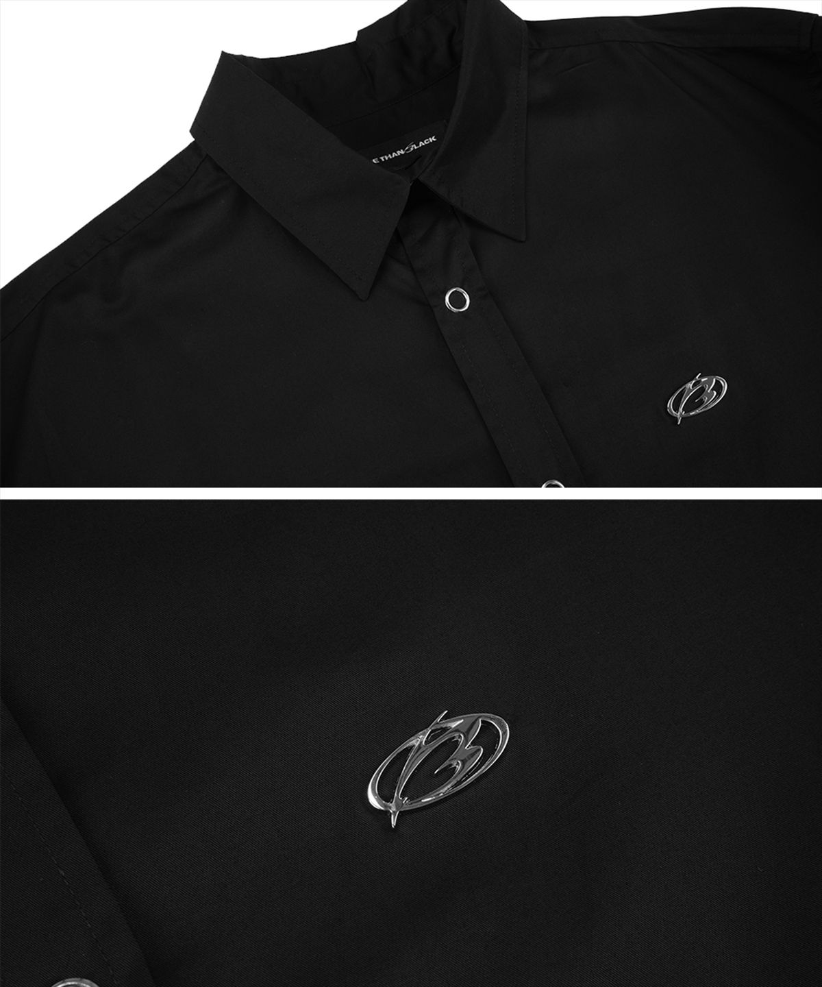 모어댄블랙(MORE THAN BLACK) LOGO COLLAR SHIRT