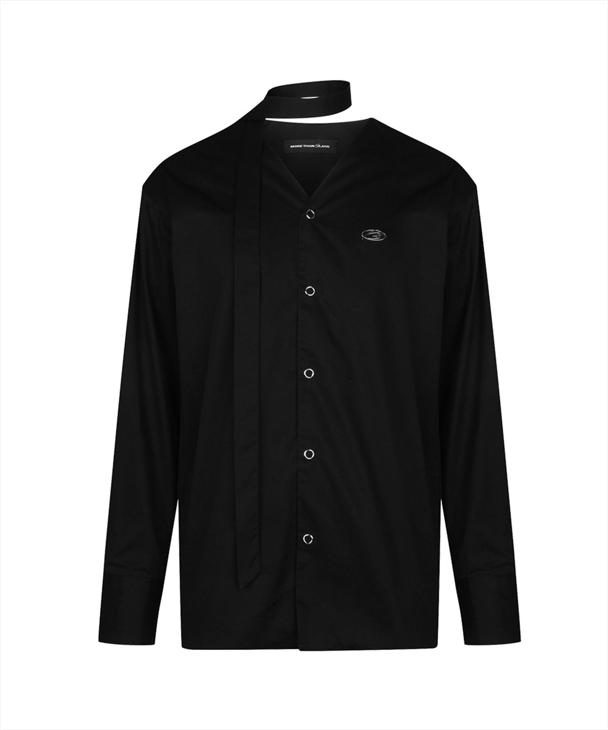 모어댄블랙(MORE THAN BLACK) LOGO CARDIGAN SHIRT