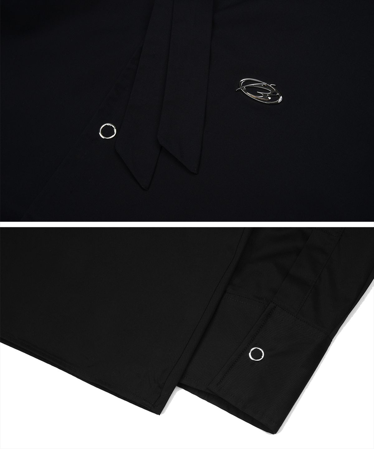 모어댄블랙(MORE THAN BLACK) LOGO CARDIGAN SHIRT