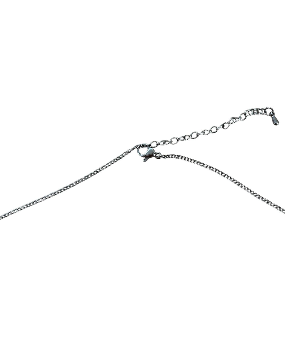 스케이터락(SK8ER ROCK) Cubic Cross Thin Chain Necklace ((streel))