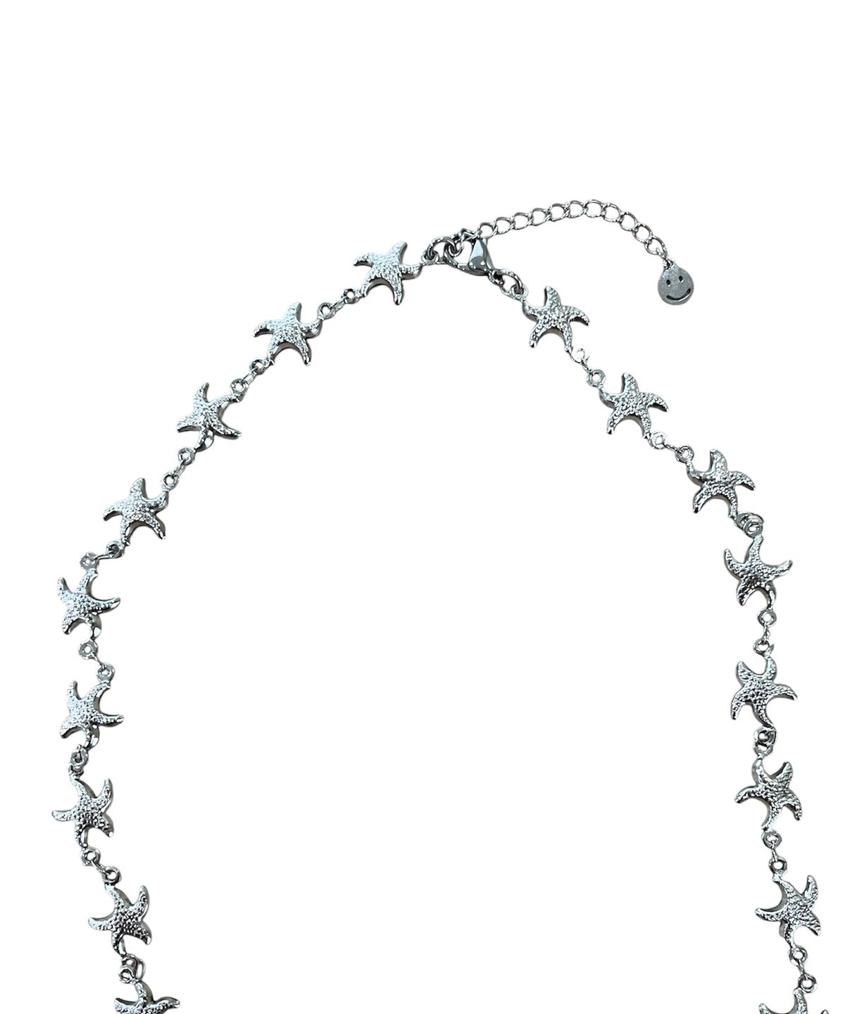 스케이터락(SK8ER ROCK) Starfish In A Row Chain Necklace ((steel))