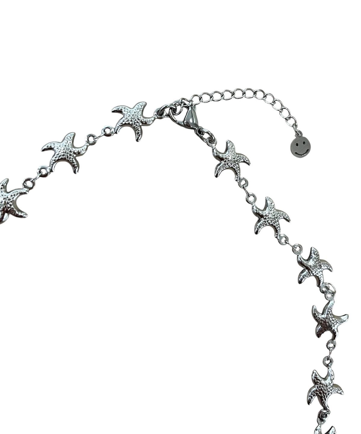 스케이터락(SK8ER ROCK) Starfish In A Row Chain Necklace ((steel))