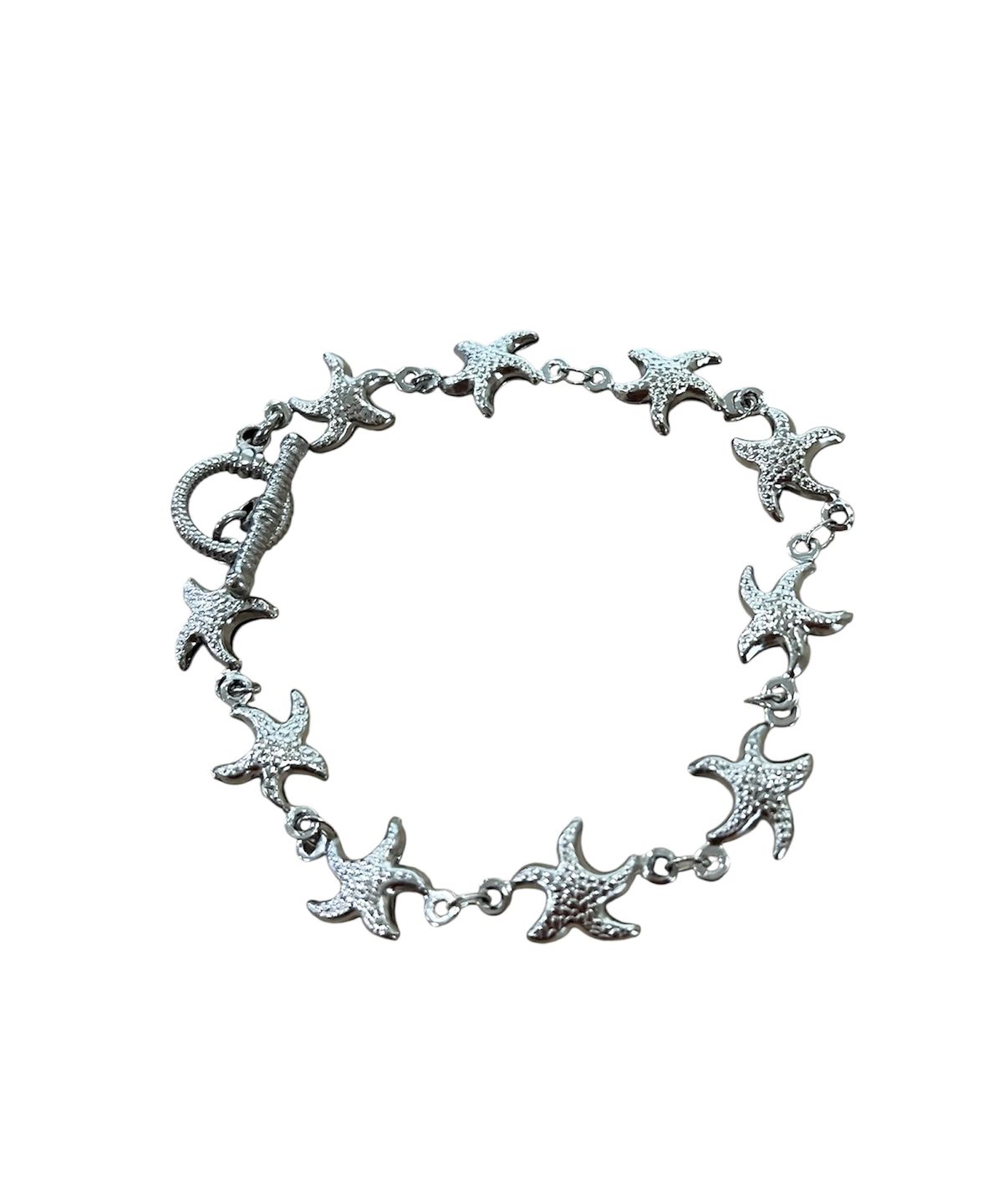 스케이터락(SK8ER ROCK) Starfish In A Row Chain Bracelet ((steel))