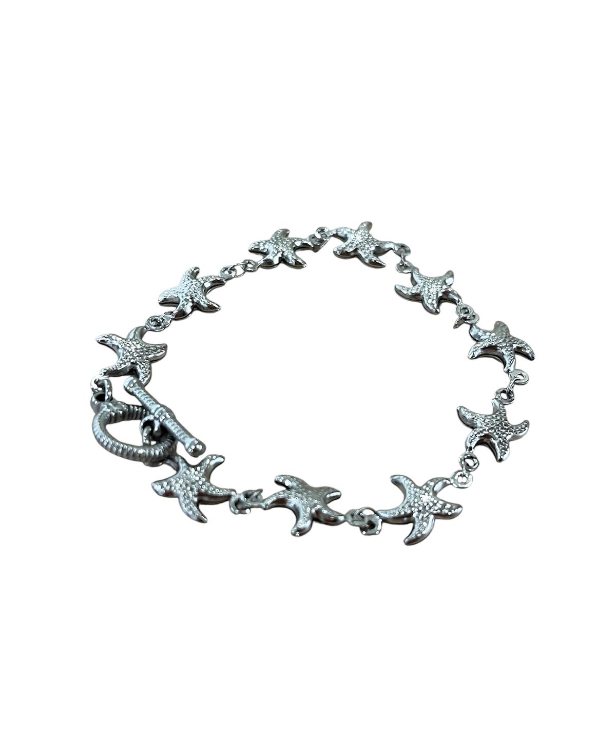 스케이터락(SK8ER ROCK) Starfish In A Row Chain Bracelet ((steel))