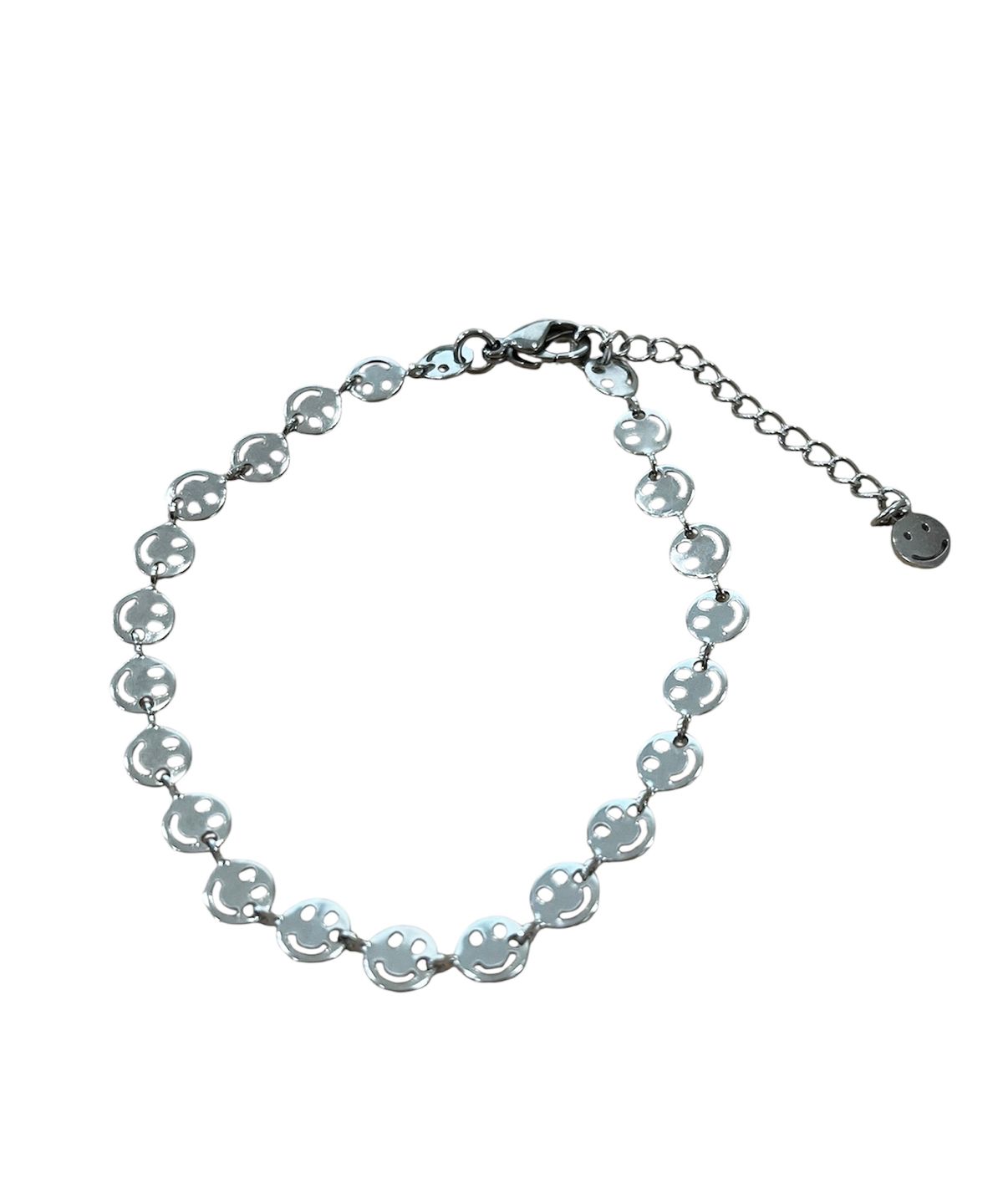 스케이터락(SK8ER ROCK) Smiley In A Row Chain Bracelet ((steel))