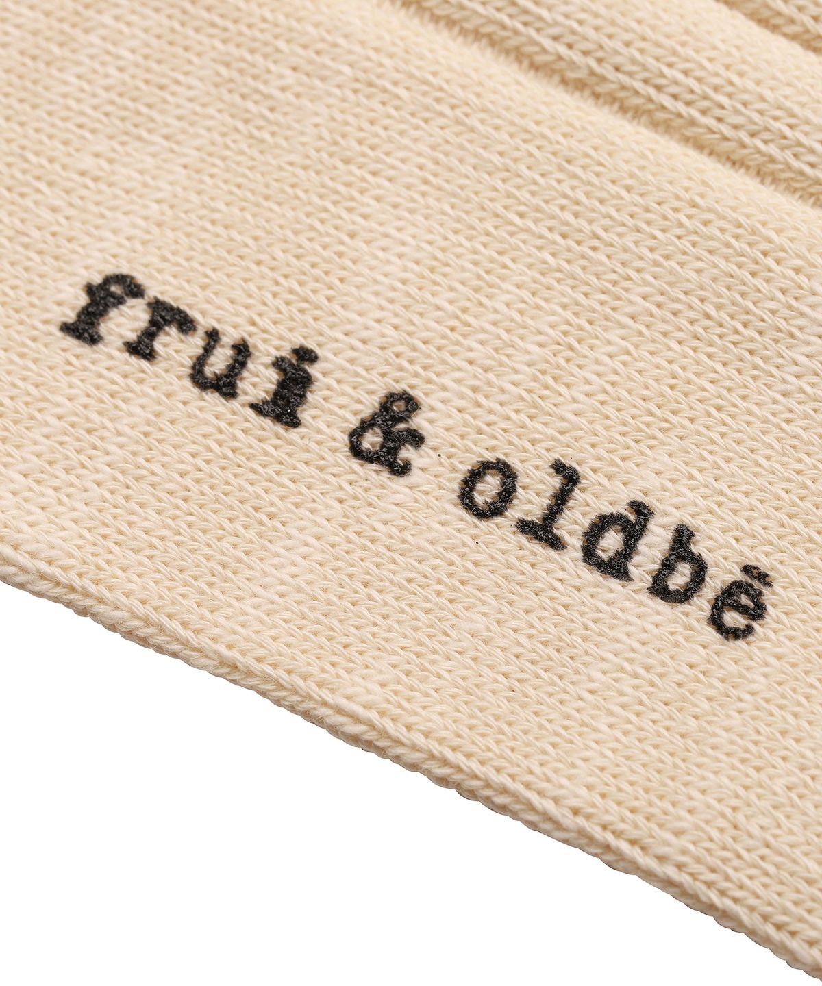 올드비(OLDBE) 내추럴 코튼 슬럽 리브드 삭스 62