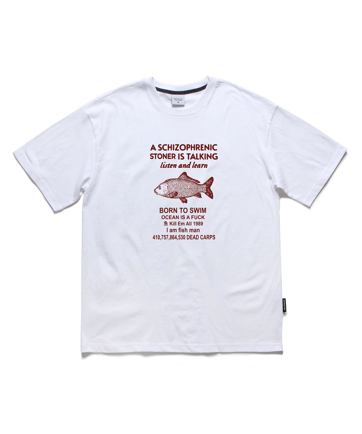 앱놀머씽(ABNORMALTHING) FISHING 오버핏 티셔츠 블랙 (FISHING T-SHIRT BLACK)