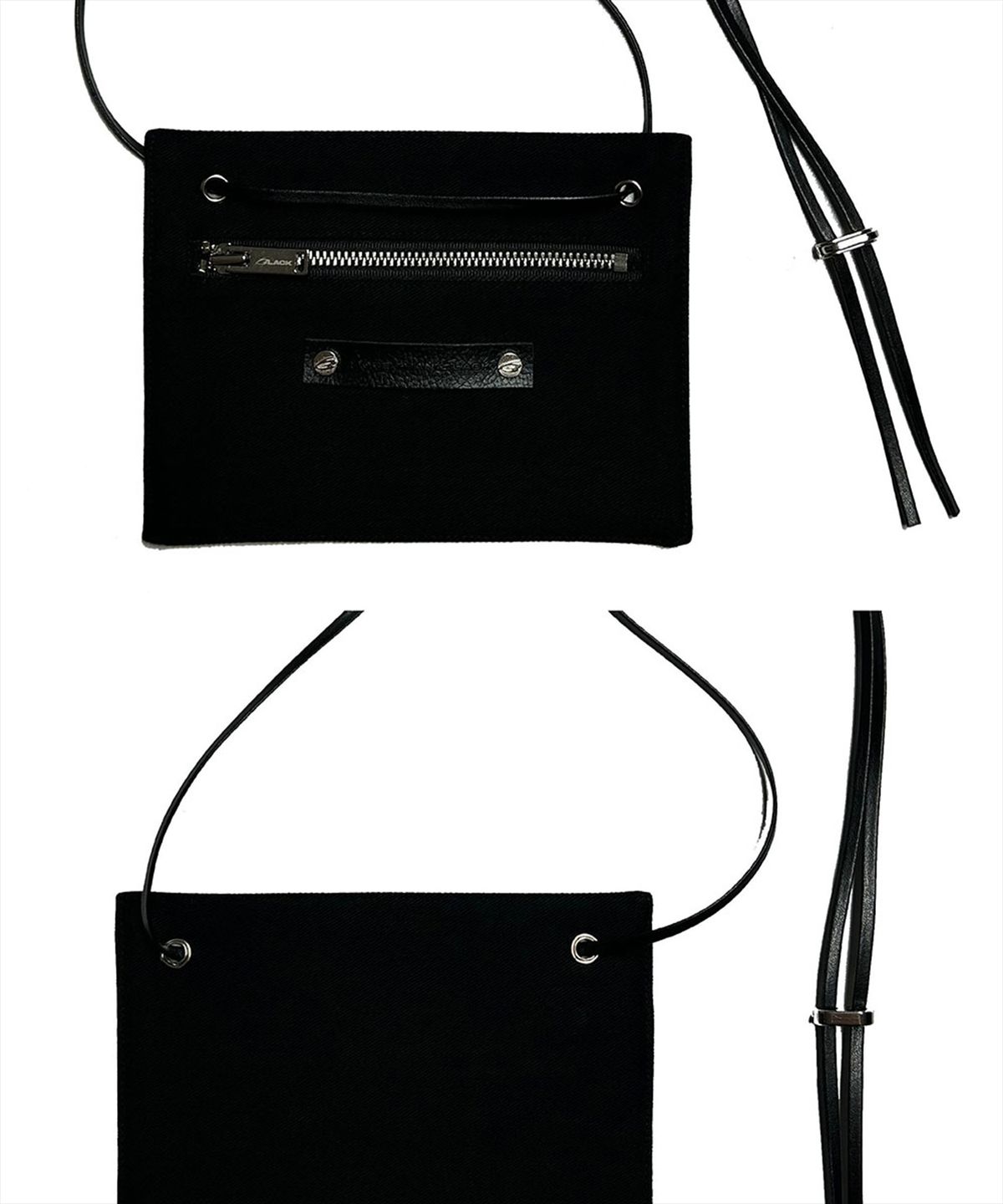 모어댄블랙(MORE THAN BLACK) RIVET POUCH PANTS