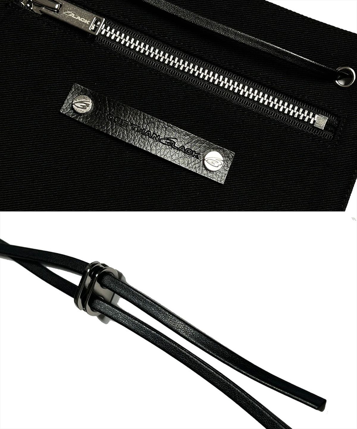모어댄블랙(MORE THAN BLACK) RIVET POUCH PANTS