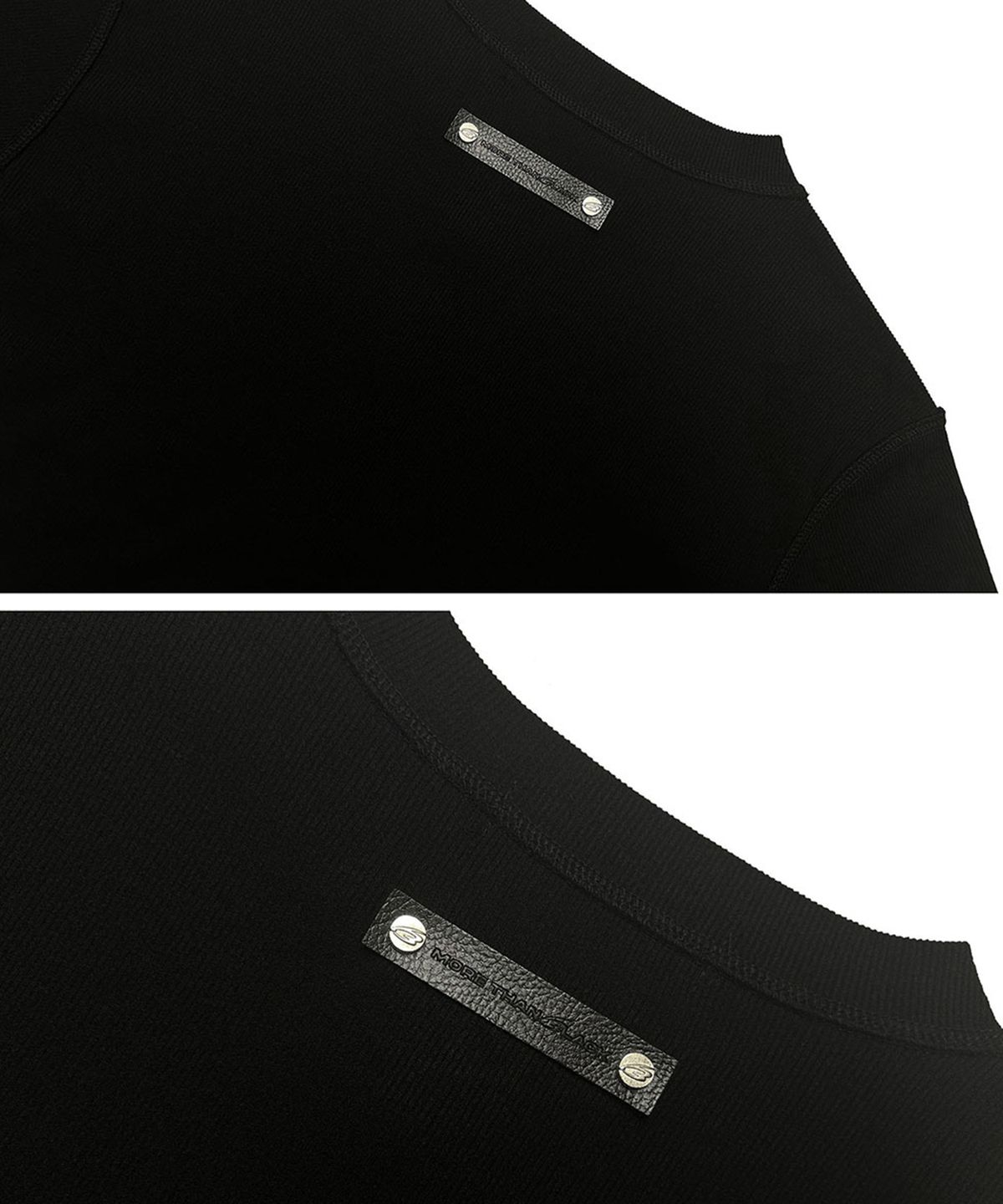 모어댄블랙(MORE THAN BLACK) LOGO CUT OFF CARDIGAN SET