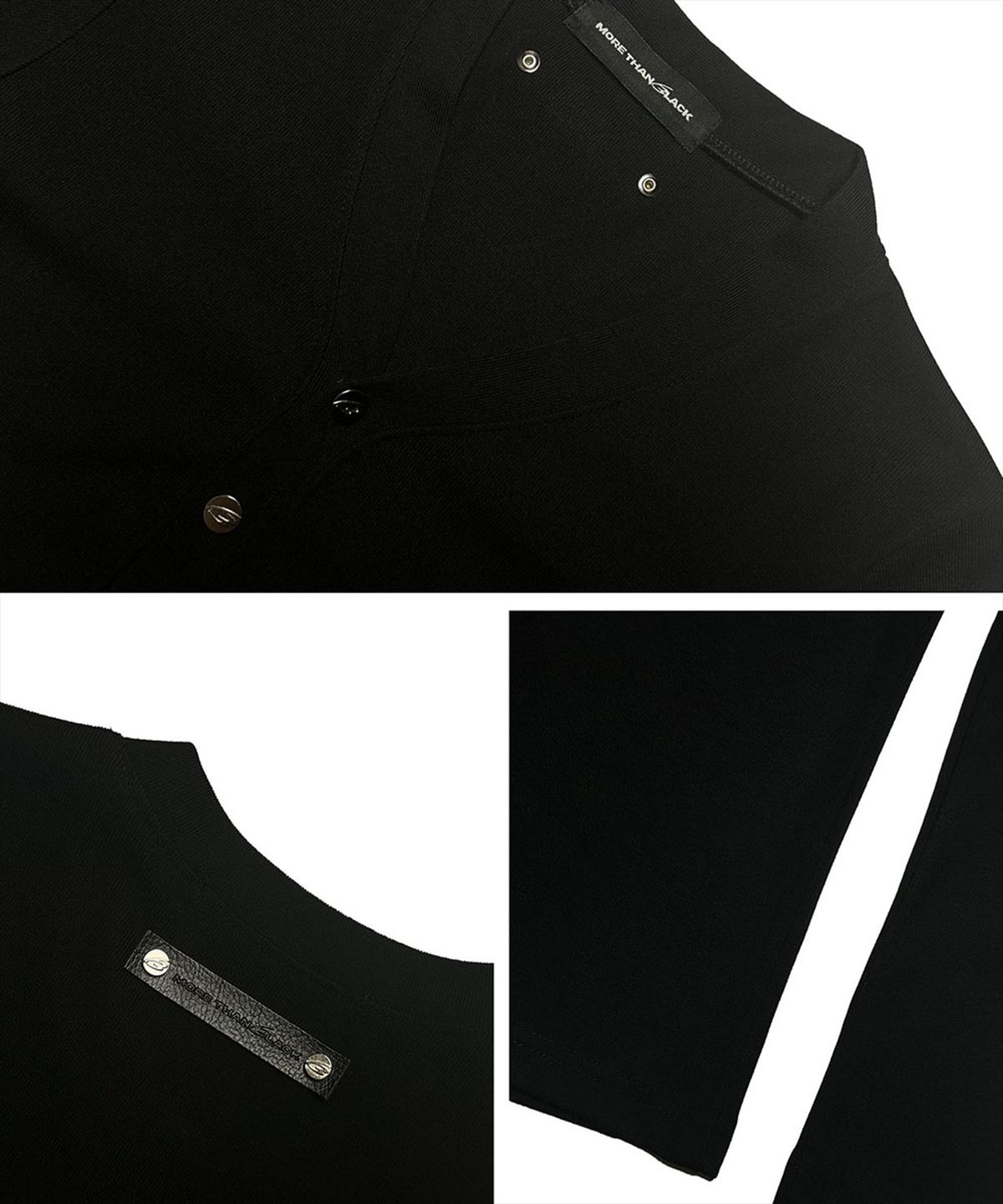모어댄블랙(MORE THAN BLACK) SNAP V LONG SLEEVE