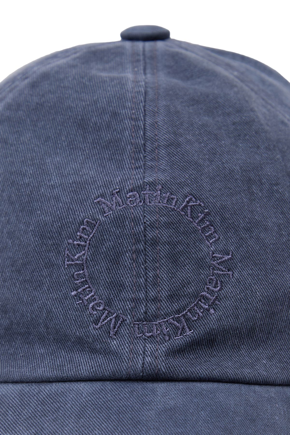 MUSINSA | MATIN KIM WASHED CIRCLE LOGO BALL CAP IN NAVY