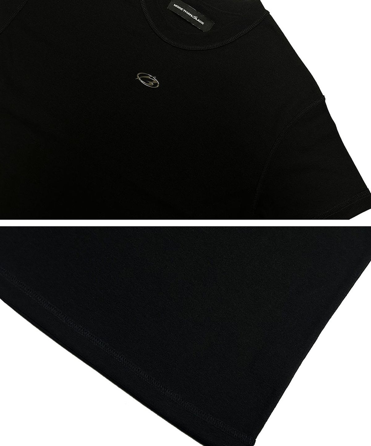 모어댄블랙(MORE THAN BLACK) LOGO CUT OFF HALF SLEEVE