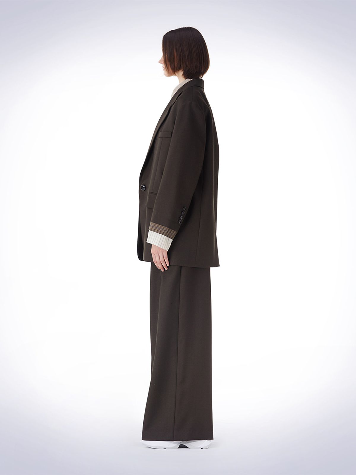 하우스공칠이씨(HAUS072C) COLORING SLEEVE JACKET BROWN