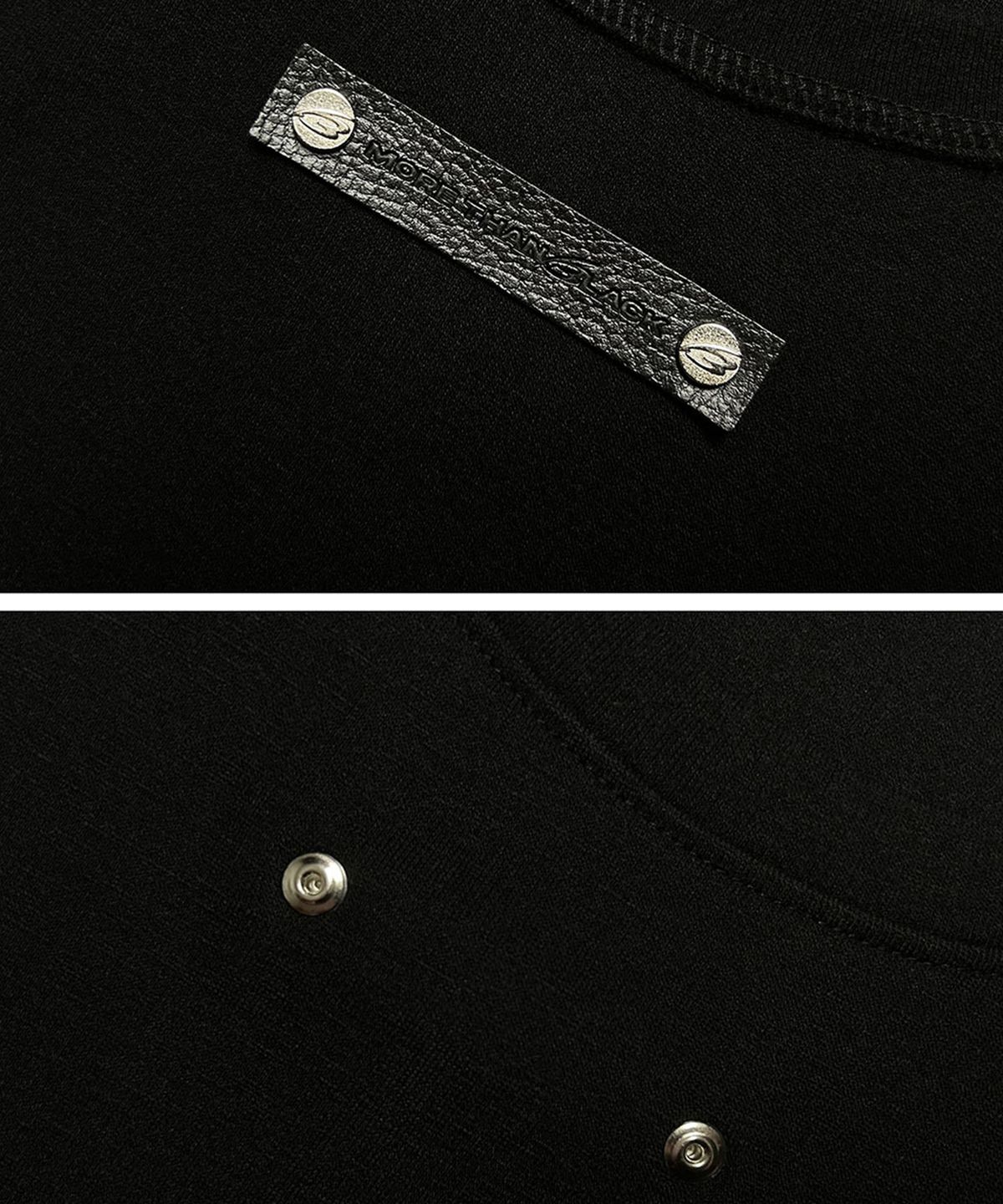 모어댄블랙(MORE THAN BLACK) RIVET CUT OFF SLEEVELESS