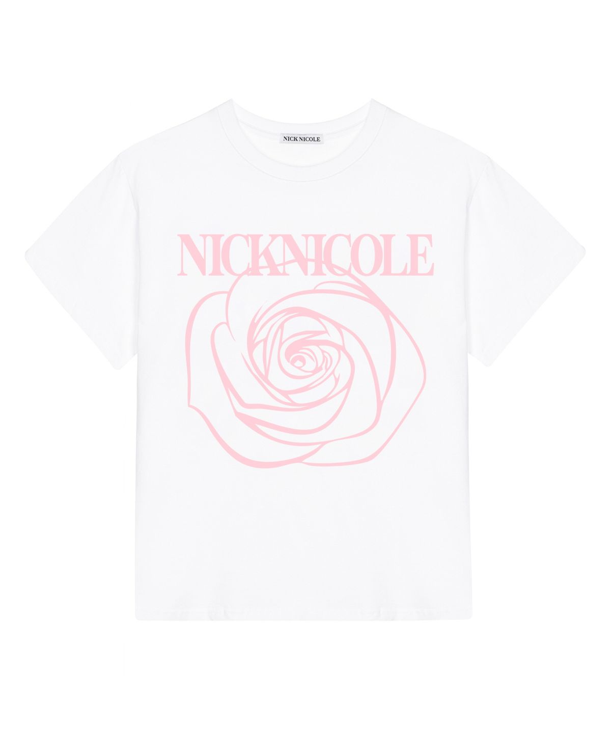 닉앤니콜(NICK&NICOLE) BIG ROSE SLEEVE TOP_CREAM PINK