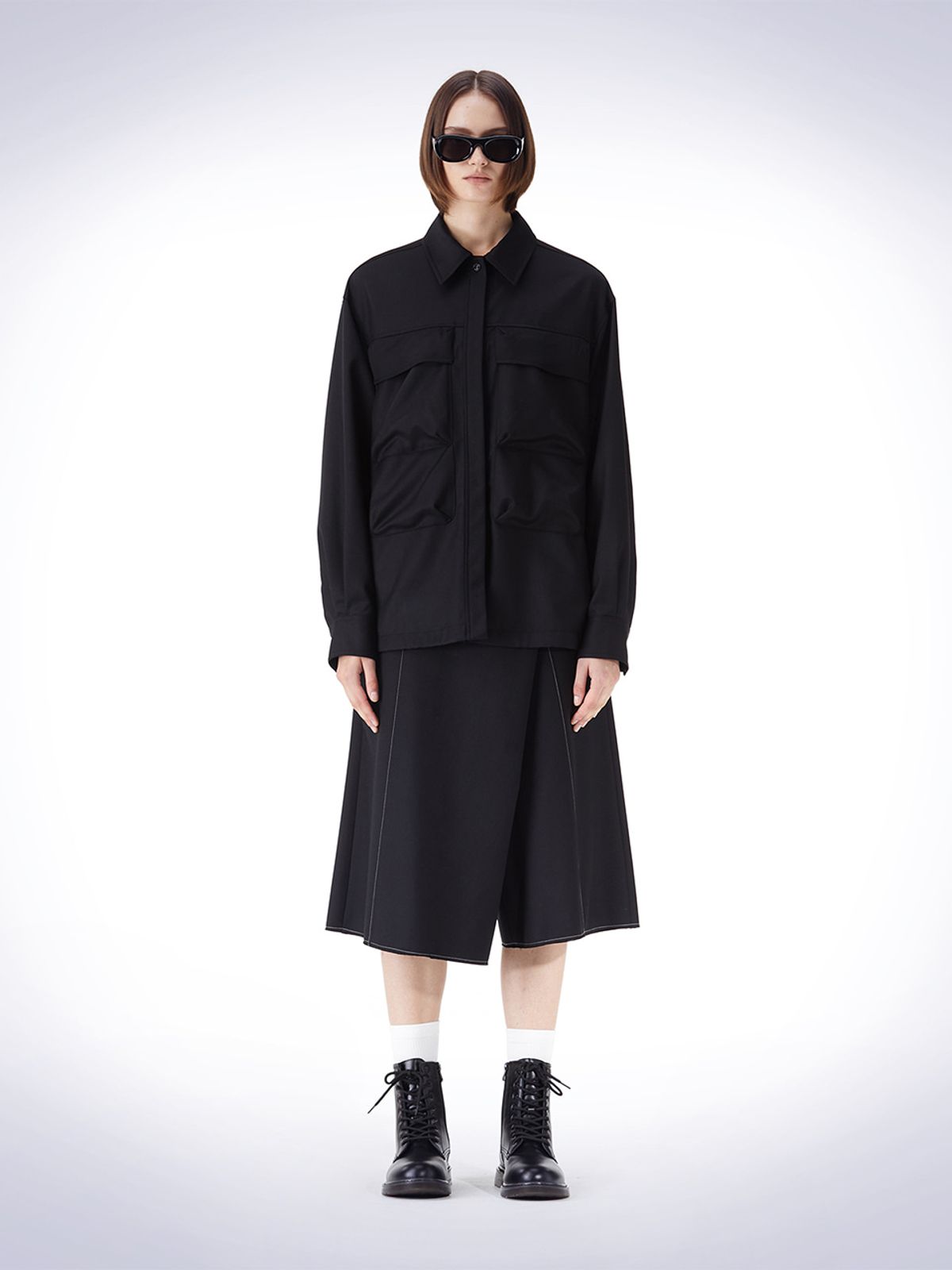 하우스공칠이씨(HAUS072C) DOUBLE OUTPOCKES JACKET BLACK