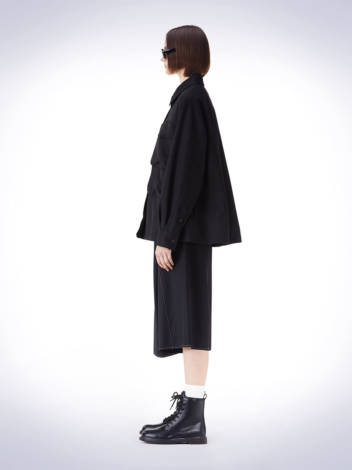 하우스공칠이씨(HAUS072C) DOUBLE OUTPOCKES JACKET BLACK