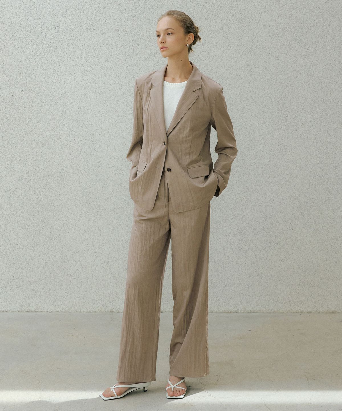 오떼뜨(OCTETTE) AIRY SOFT ANORAK BANDING PANTS_2COLOR