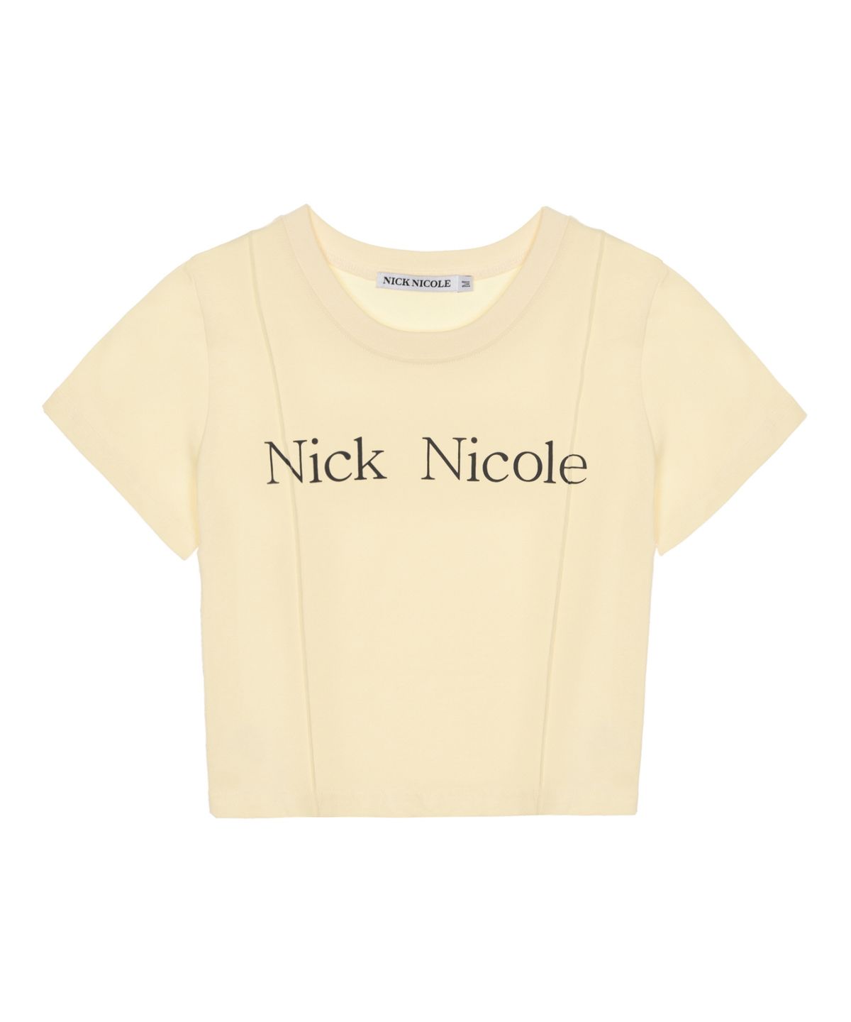 닉앤니콜(NICK&NICOLE) NICOLE PINTUCK CROP TEE_BUTTER