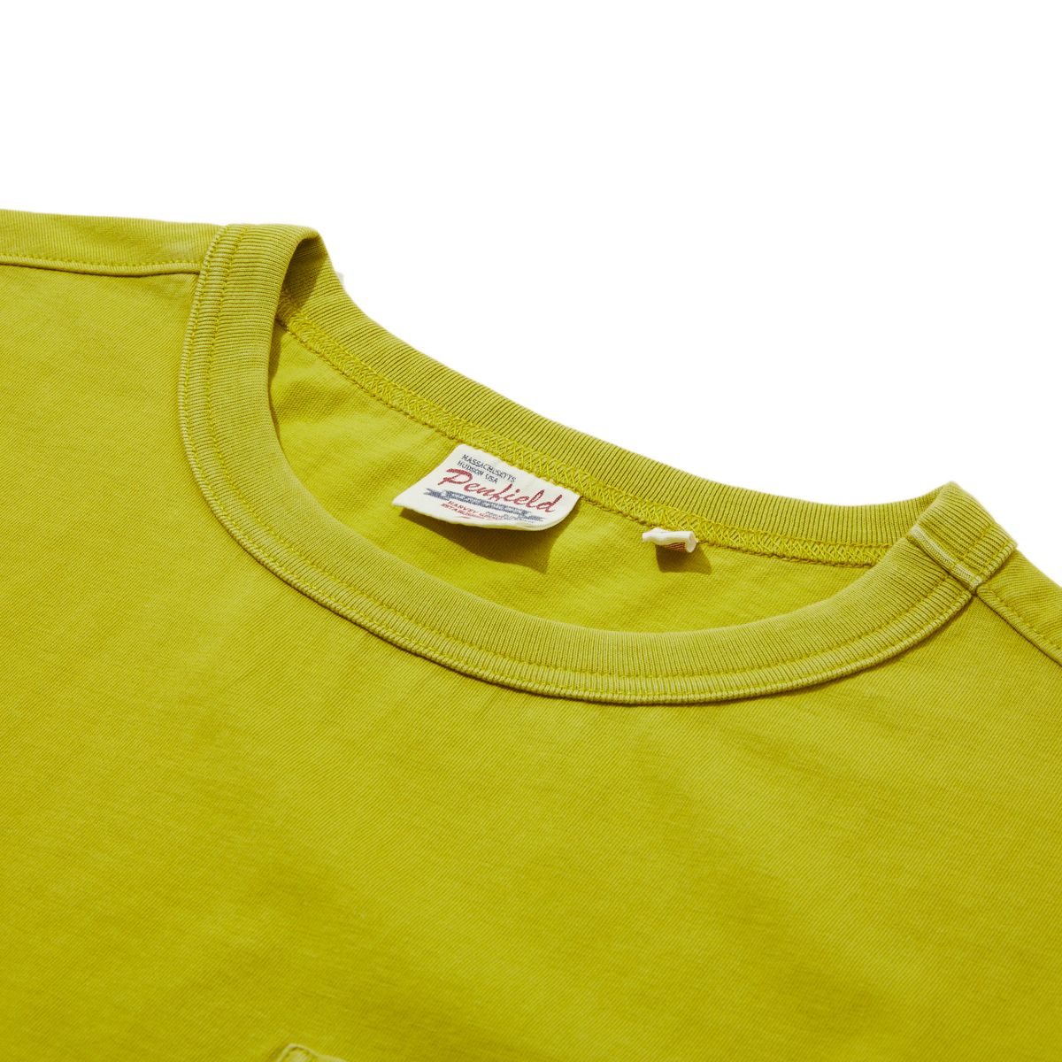 펜필드(PENFIELD) 워시드 베이직 포켓 반팔 티셔츠 라이트그린_FR2KT02U
