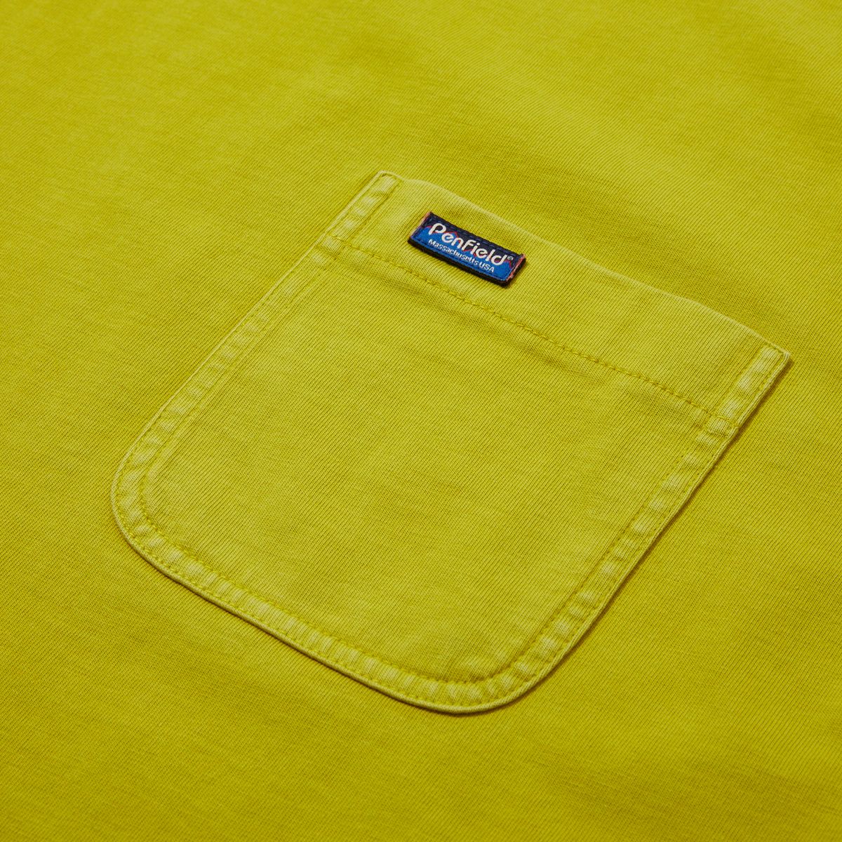 펜필드(PENFIELD) 워시드 베이직 포켓 반팔 티셔츠 라이트그린_FR2KT02U