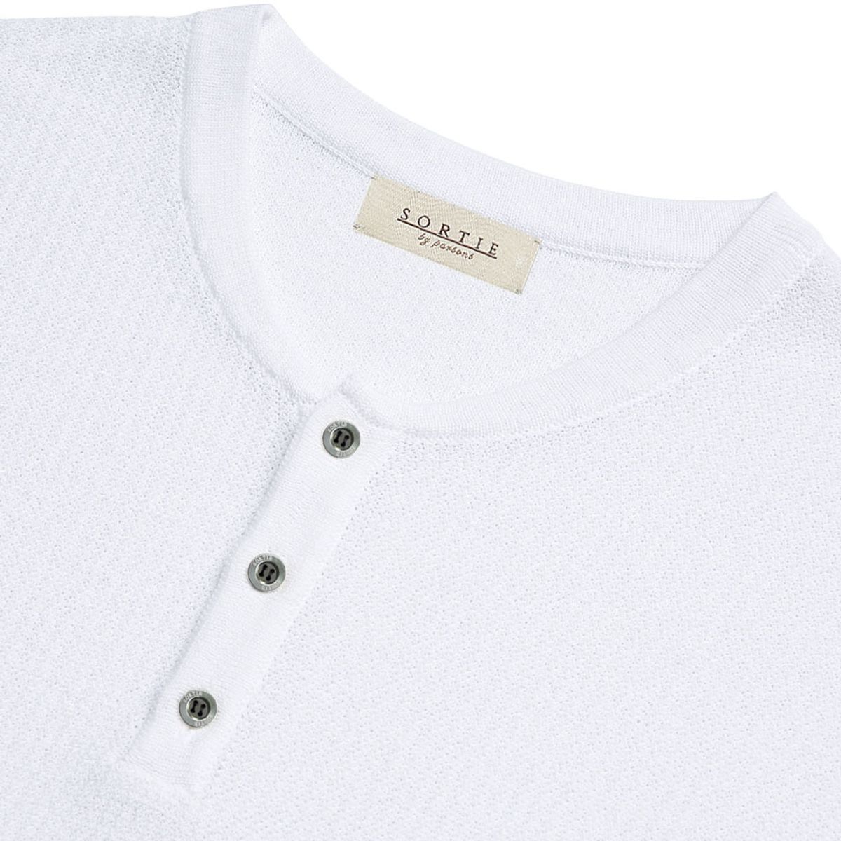 솔티(SORTIE) Texture Henly neck Knit (White)