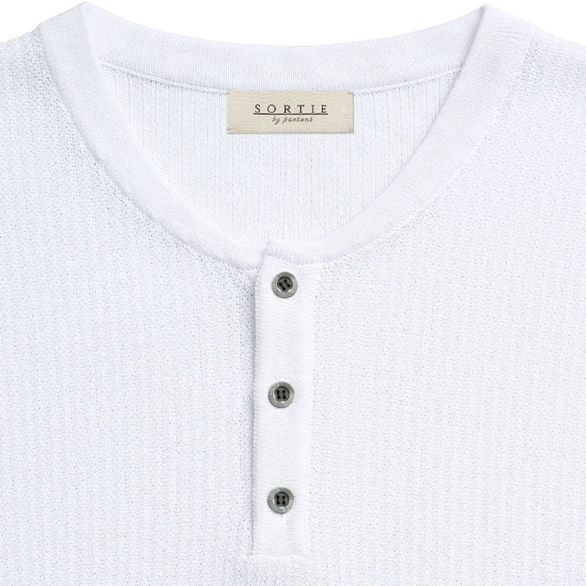 솔티(SORTIE) Texture Henly neck Knit (White)