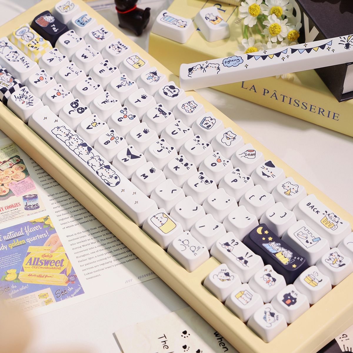 에스피엠(SPM) Soulcat 고함량 PBT 염료승화 영문 키캡 164키 (고양이하루)