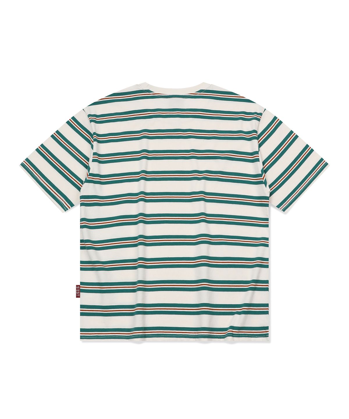 에스이에스티(S'EST) Multi Stripe T-shirts Green